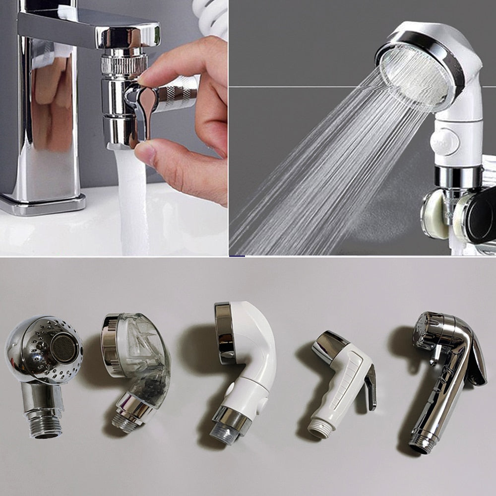 Compact sink shower